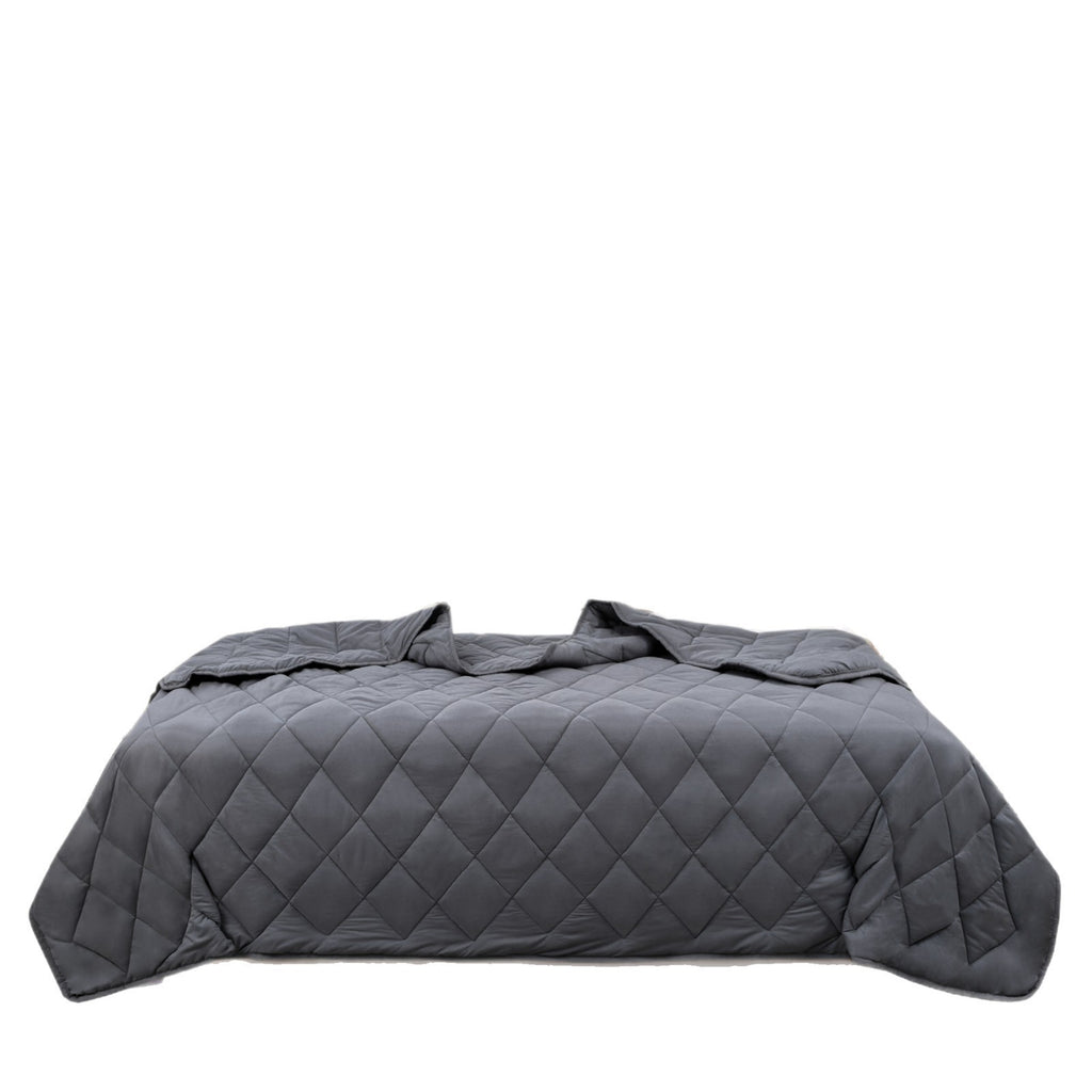 Quilted Microfiber Weighted Blanket for Sleep & Relaxation, Multiple Sizes and Weights teemdrop