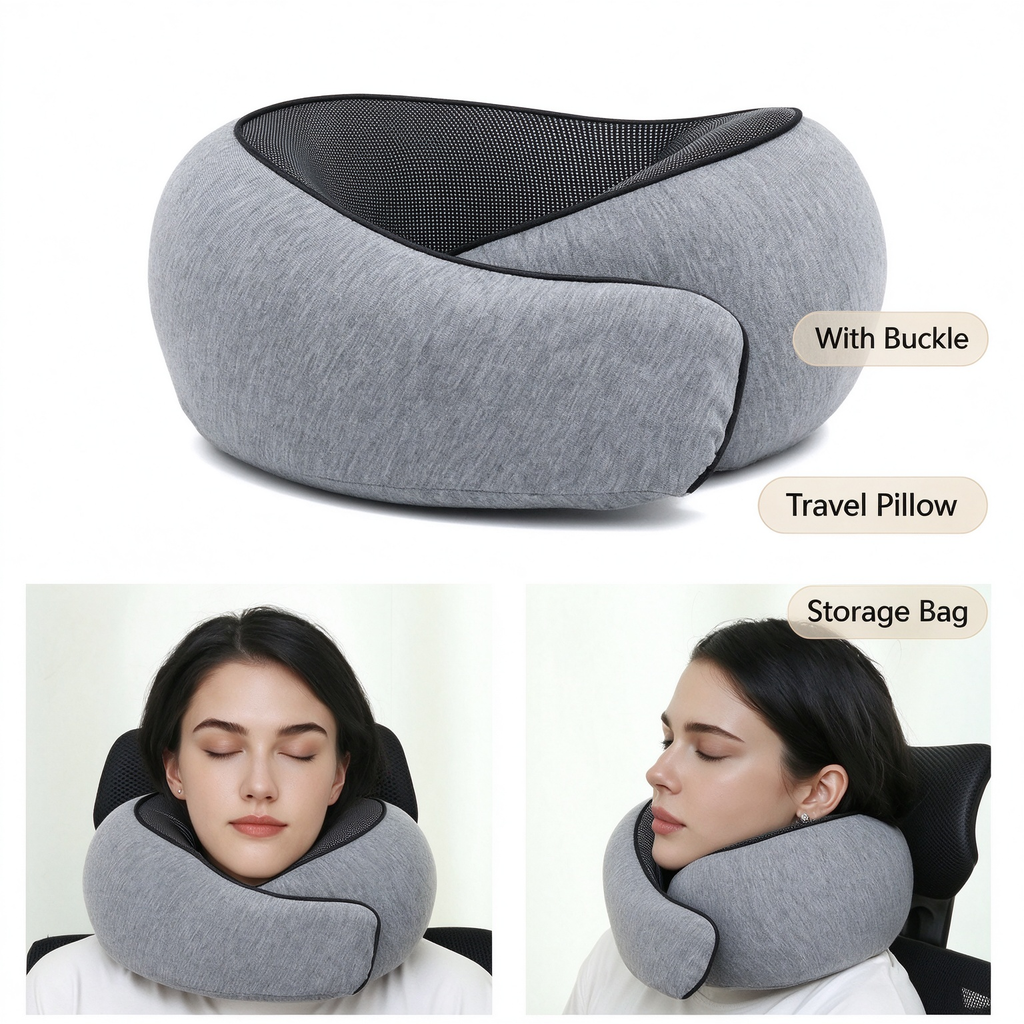 Memory Foam U-Shaped Travel Pillow teemdrop