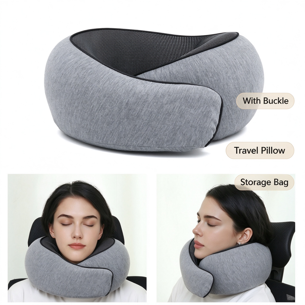 Memory Foam U-Shaped Travel Pillow teemdrop