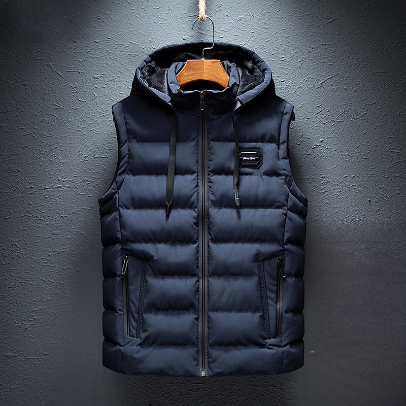 Mens Fleece-Lined Cotton Vest