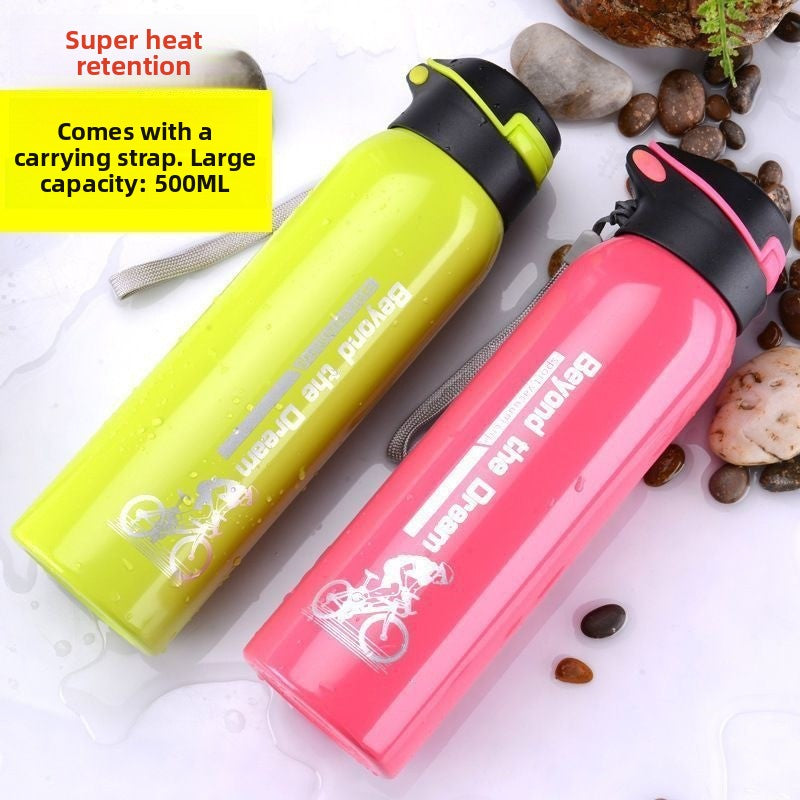 Insulated Stainless Steel Cycling Water Bottle with Straw