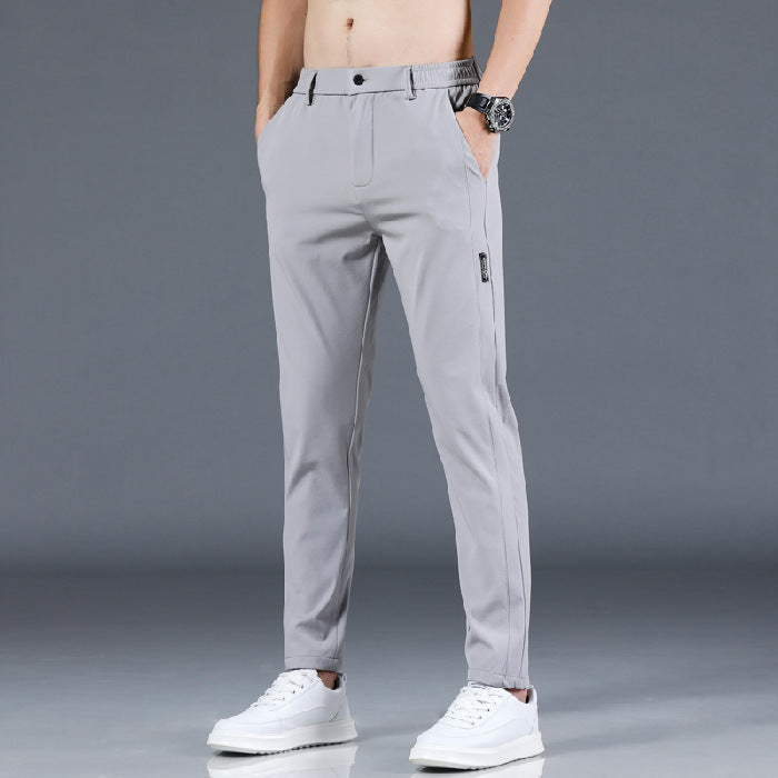 Men's Ice Silk Straight-Leg Casual Pants
