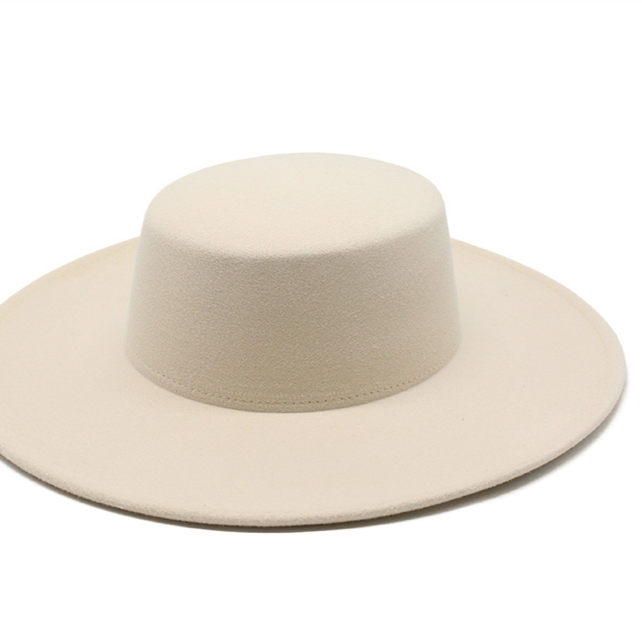 10cm Large Brim Thickened Flat Hat teemdrop