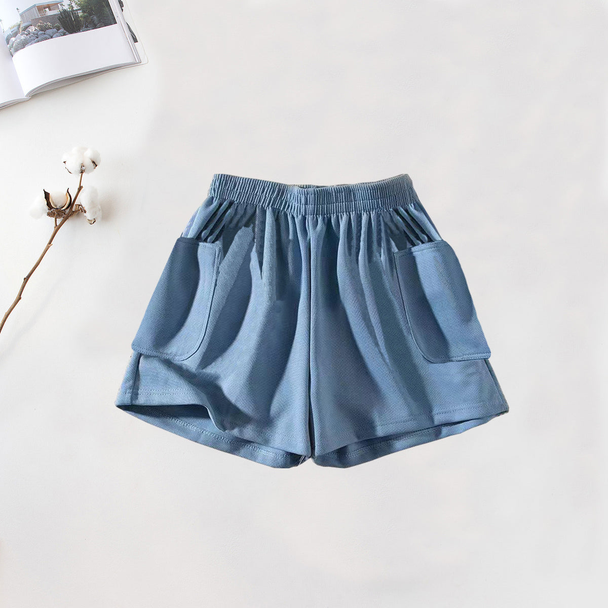 Cotton Home Pants Pajama Pants Women's Summer Shorts Loose Casual Home Outer Wearing Thin Double Pockets