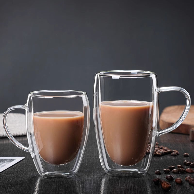 Transparent Double Layer Borosilicate Glass Cup