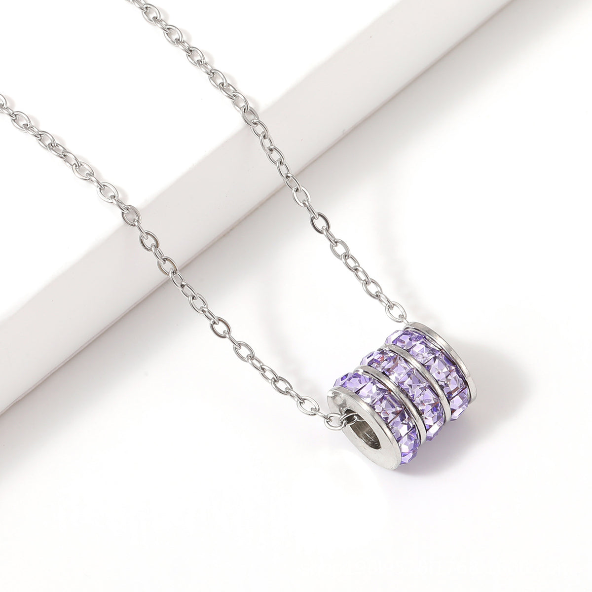 Birthstone Stainless Steel Adjustable Necklace