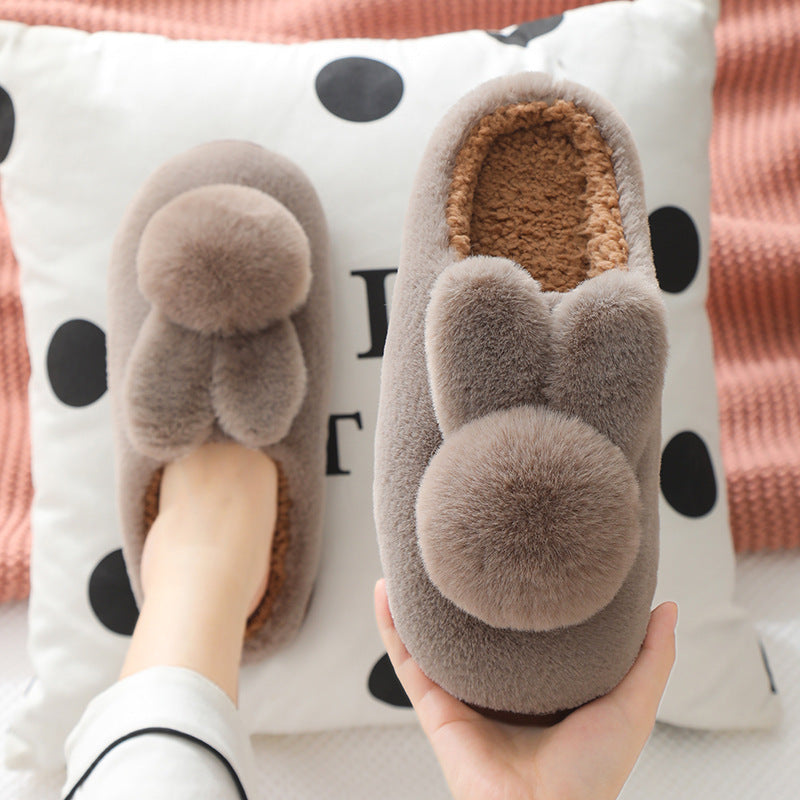 Womens Winter Plush Slippers Non-Slip Indoor Outdoor