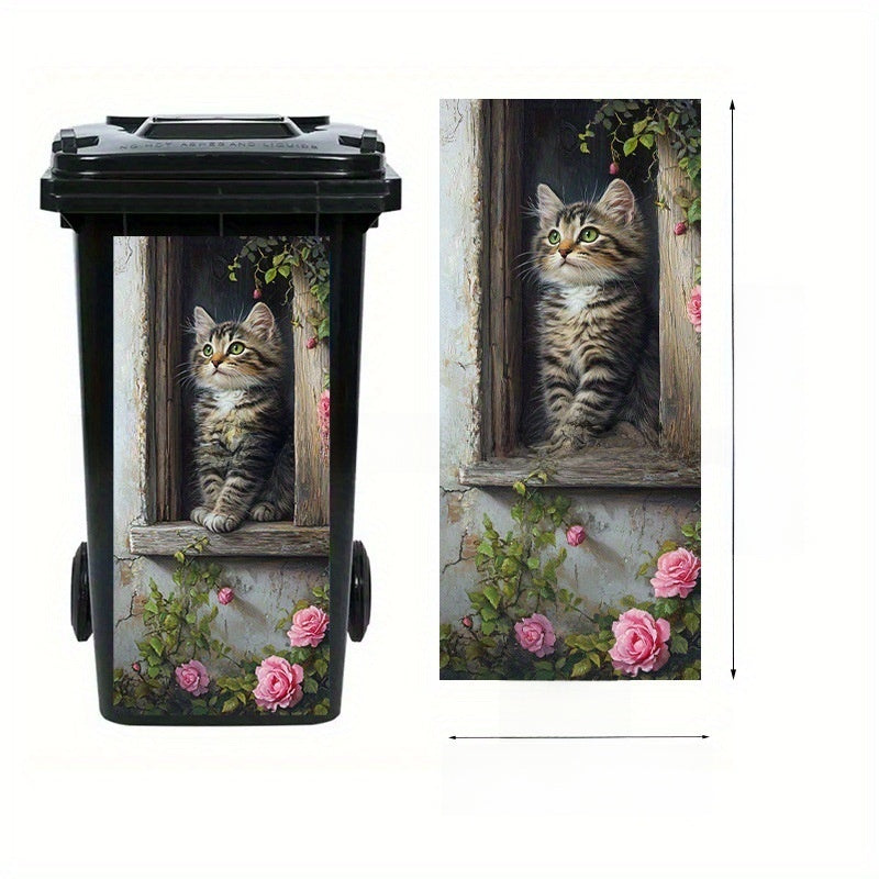 Self-Adhesive Waterproof Vinyl Trash Can Sticker teemdrop