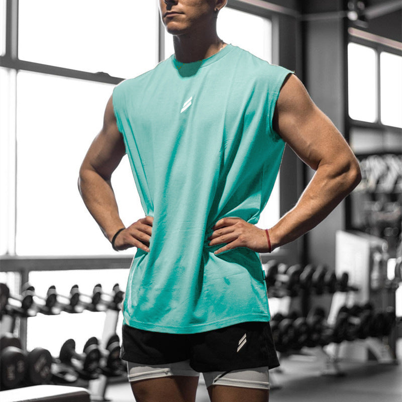 Men's Quick-Dry Bird-Eye Fabric Sleeveless Sports Training Vest teemdrop