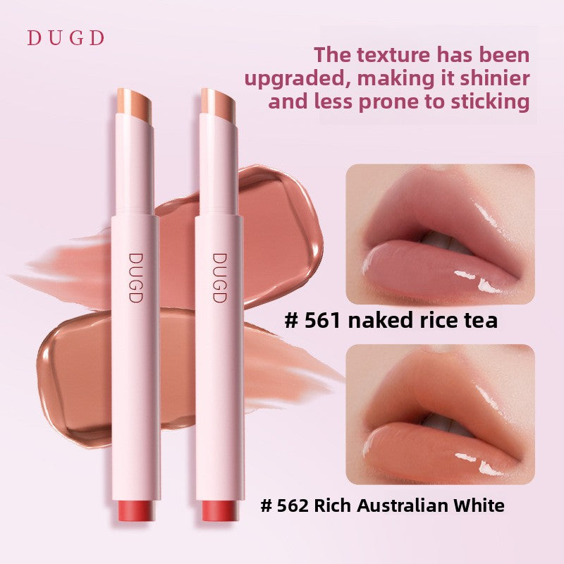 Film-Forming Solid Lip Gloss, Water-Glossy Mirror Finish, Long-Lasting Non-Transfer Plumping Lipstick Pen with Fine Shimmer teemdrop