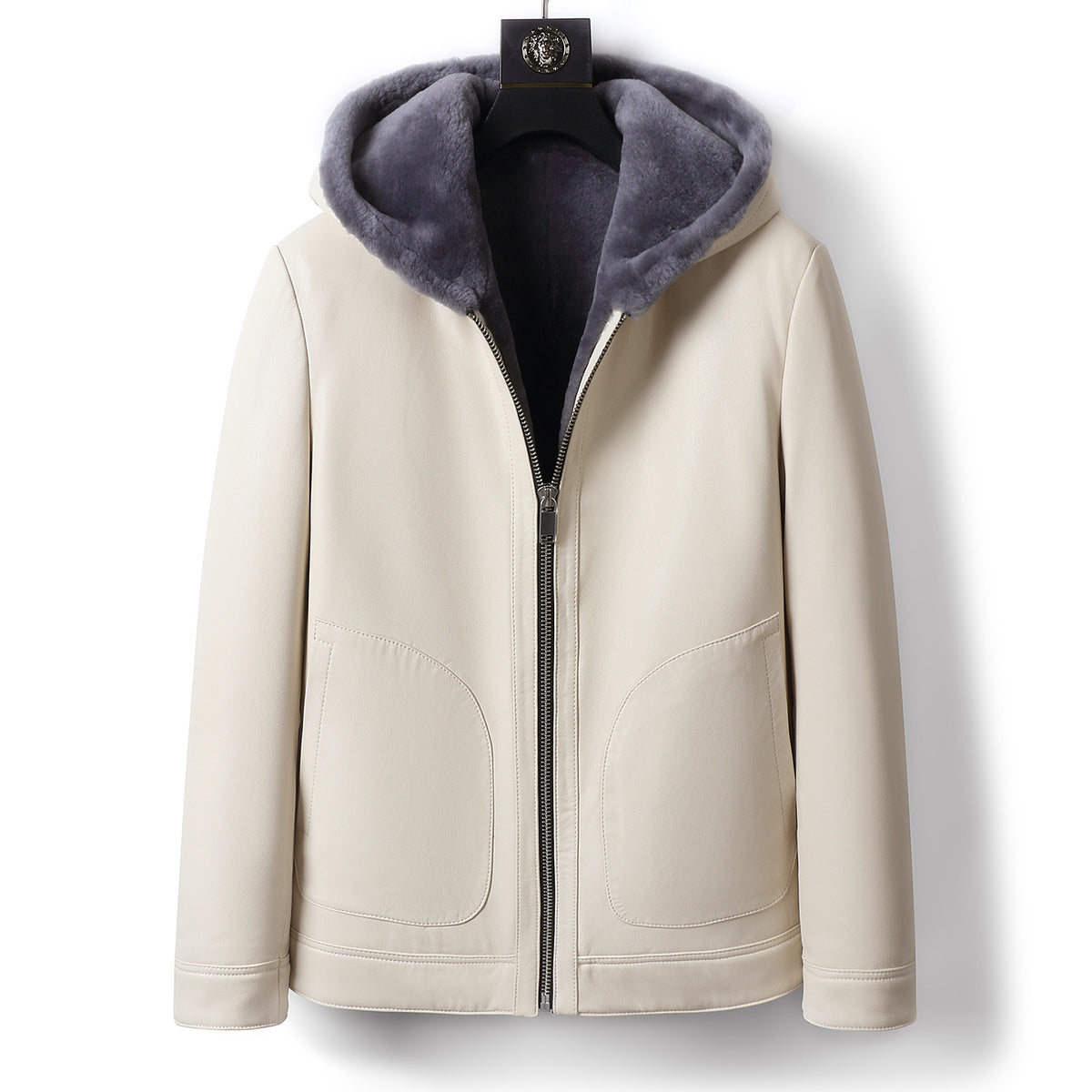 Men's winter leather-and-fur jacket teemdrop
