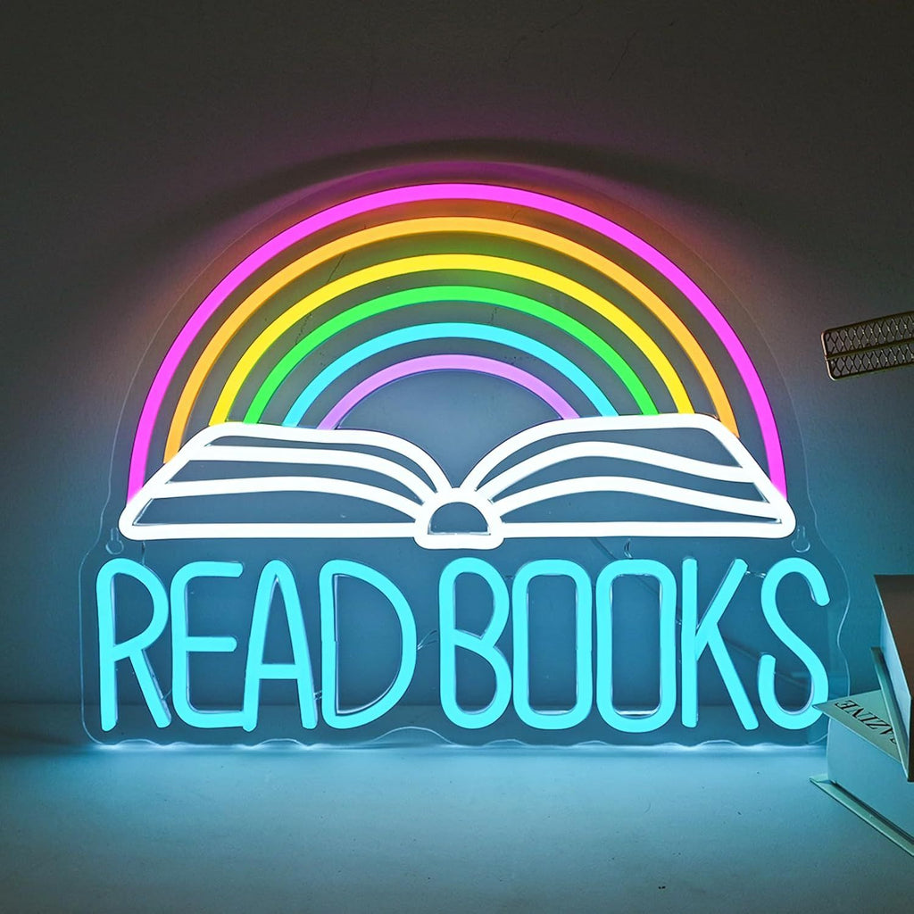 Dimmable LED Reading Neon Sign Wall Decor Light teemdrop