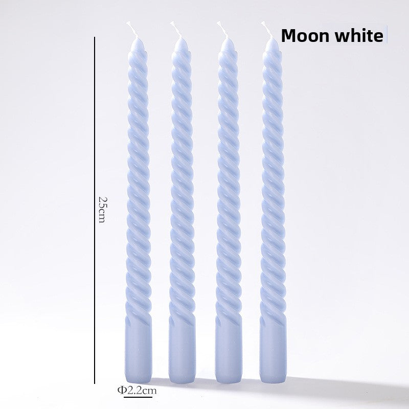 Vintage spiral long rod candle teemdrop