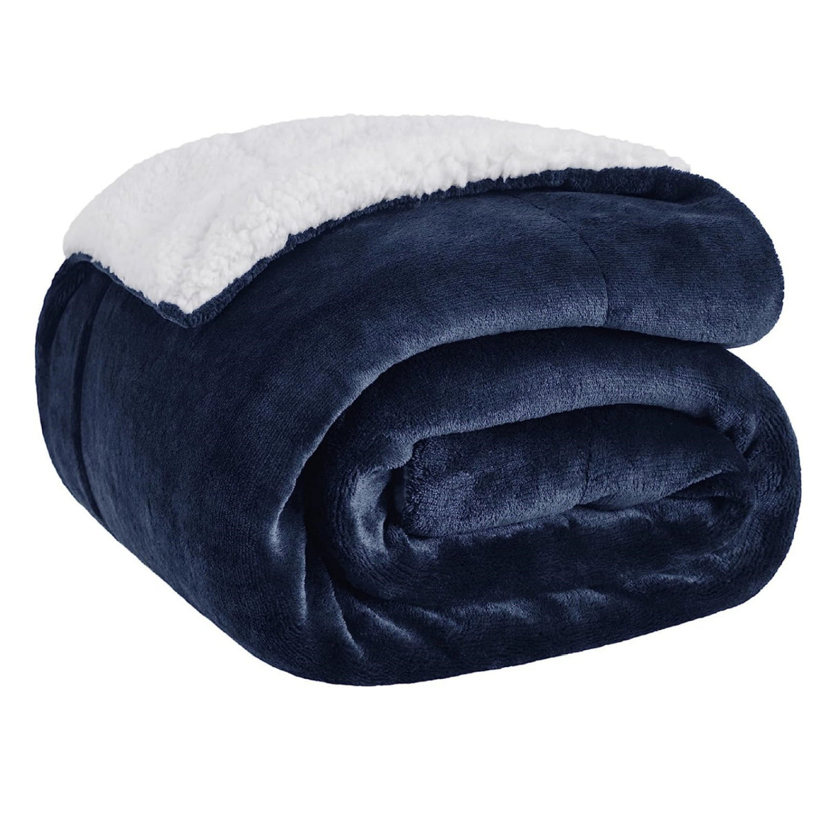 Double-Sided Plush Sherpa Fleece Blanket Thick Warm Solid Color Soft Throw