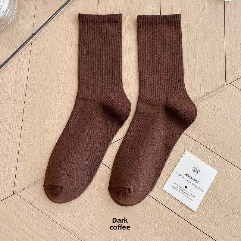 Unisex Combed Cotton Mid-Calf Socks teemdrop