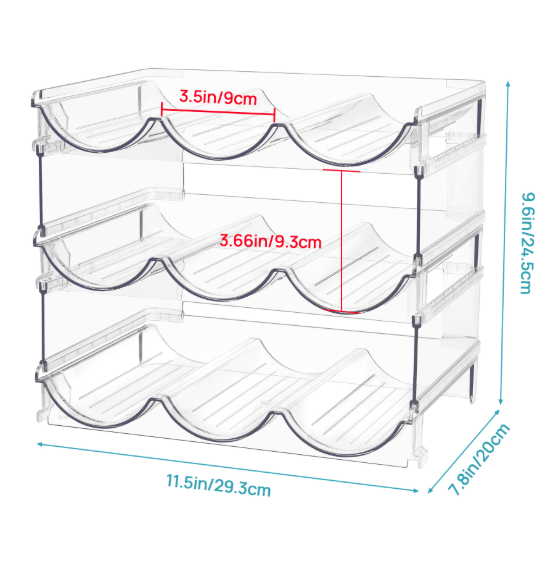 Refrigerator Drink Holder Stackable Organizer Rack