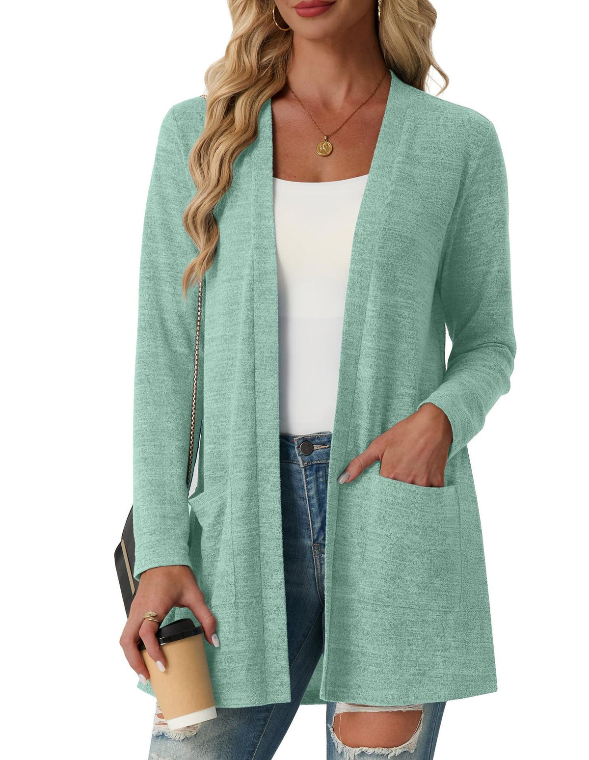 Long-sleeved knit sweater teemdrop