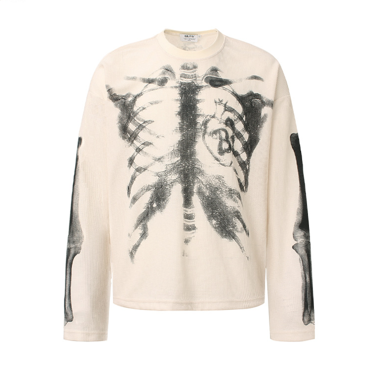 Long-sleeved round-neck men's hoodie
