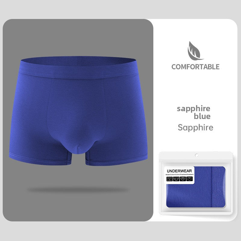Men's Breathable Modal Mid-Waist Boxer Briefs teemdrop
