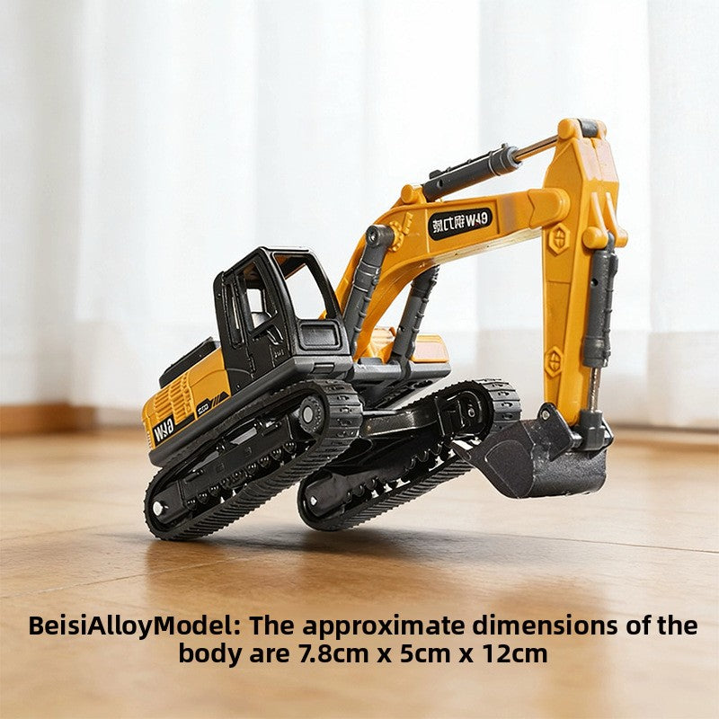 Alloy Construction Tower Crane Toy Vehicle with Movable Parts for Kids