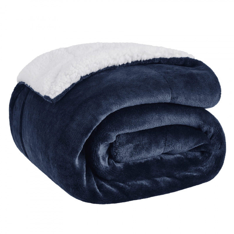 Double-Sided Warm Plush Flannel Blanket teemdrop