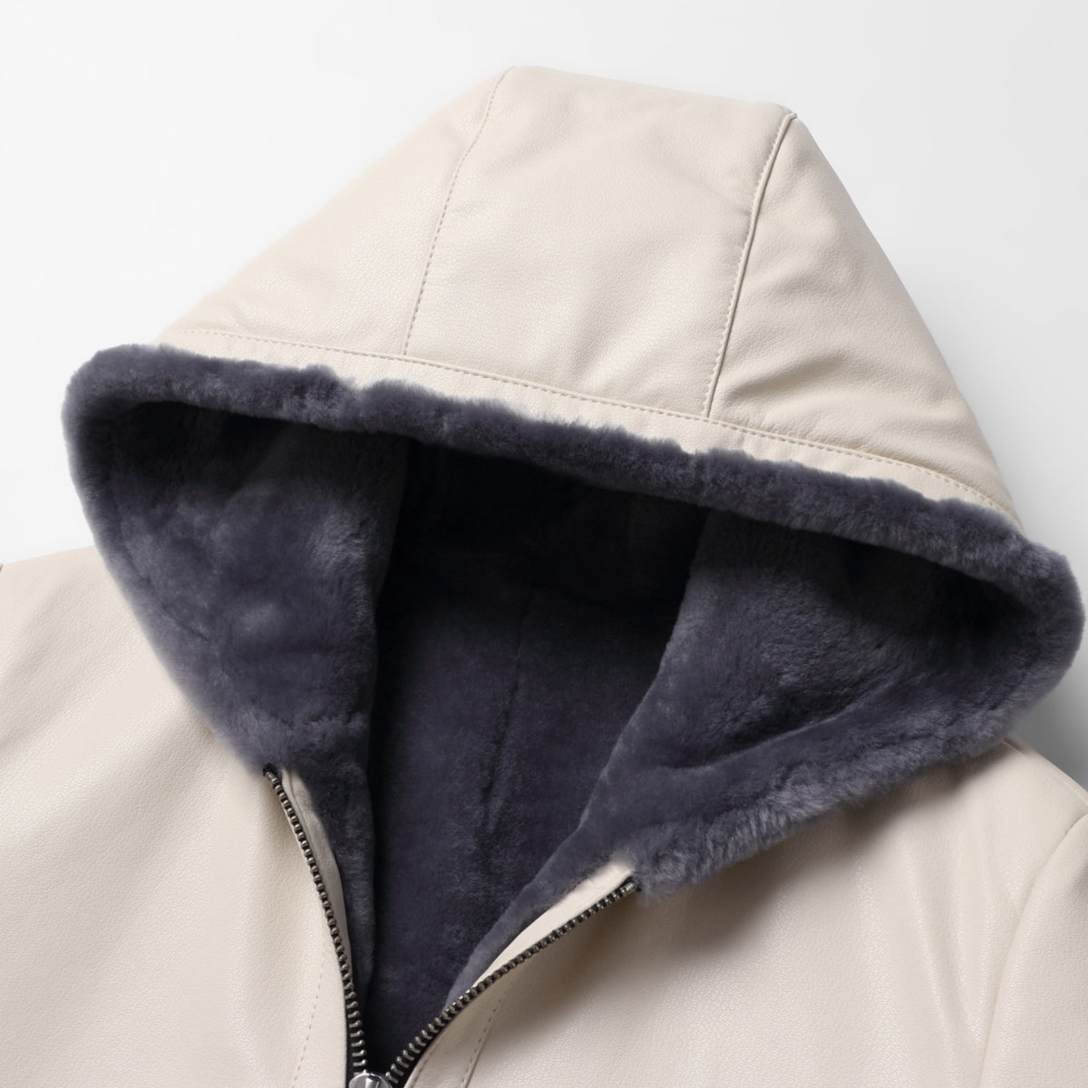Men's winter leather-and-fur jacket teemdrop