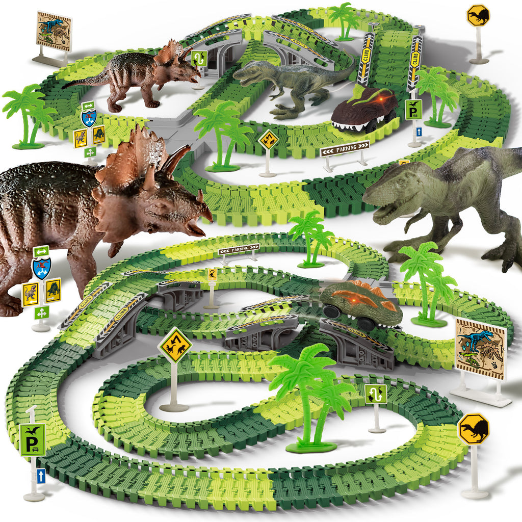 Dinosaur track vehicle children's toy