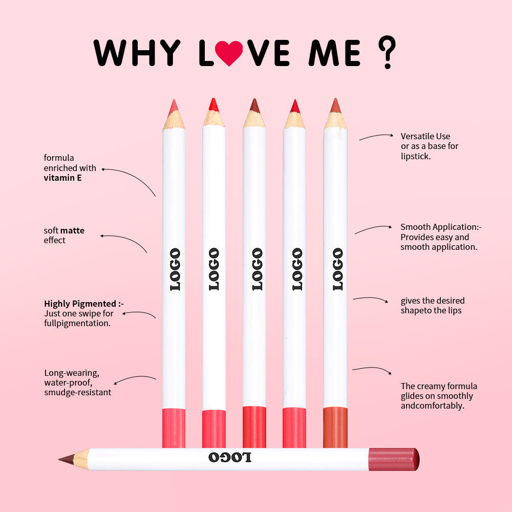Waterproof Matte Non-Fading Nude Lip Liner Long Lasting Color teemdrop
