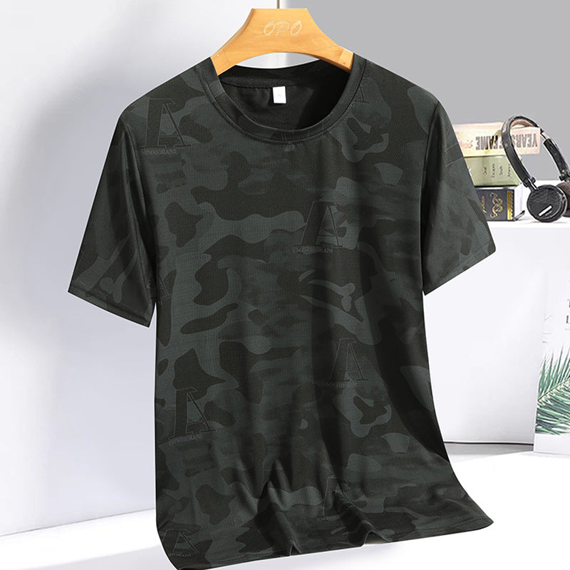 Men's Quick-Dry Ice Silk Camouflage Short Sleeve T-Shirt teemdrop