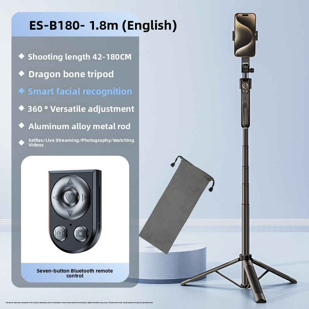 AI Facial Tracking 360 Rotation Camera Stand with LED Lights