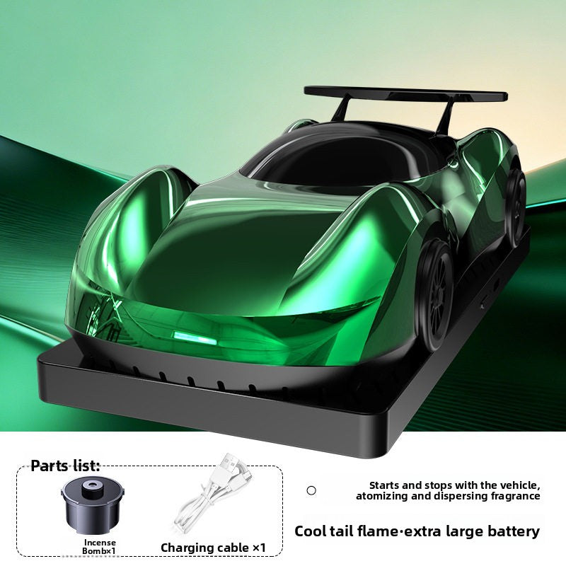 Smart Spray Car Air Freshener Sports Car Design Rechargeable Aromatherapy Diffuser with Multiple Scents