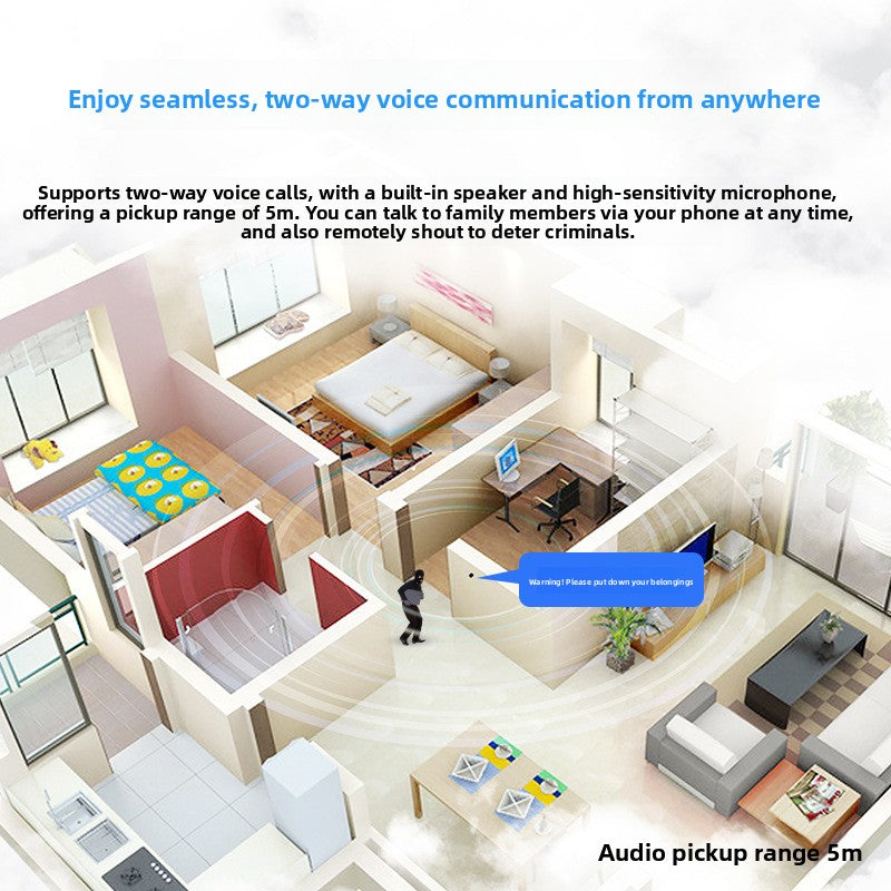 4G WiFi Dual-Band Home Security Camera with Two-Way Audio and HD Night Vision