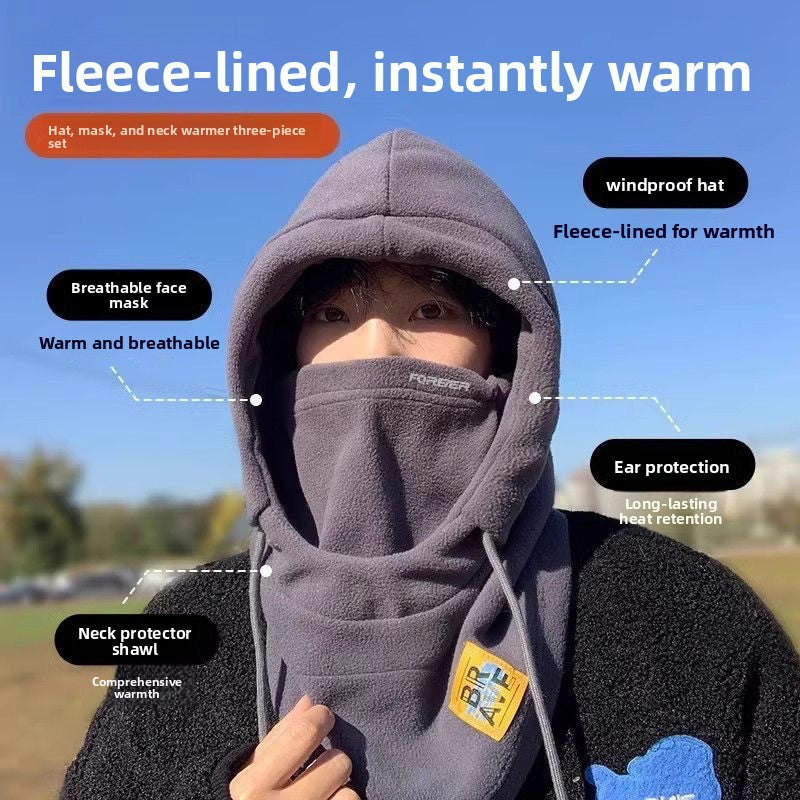 Warmth-Keeping Down Guarded Neck Hat