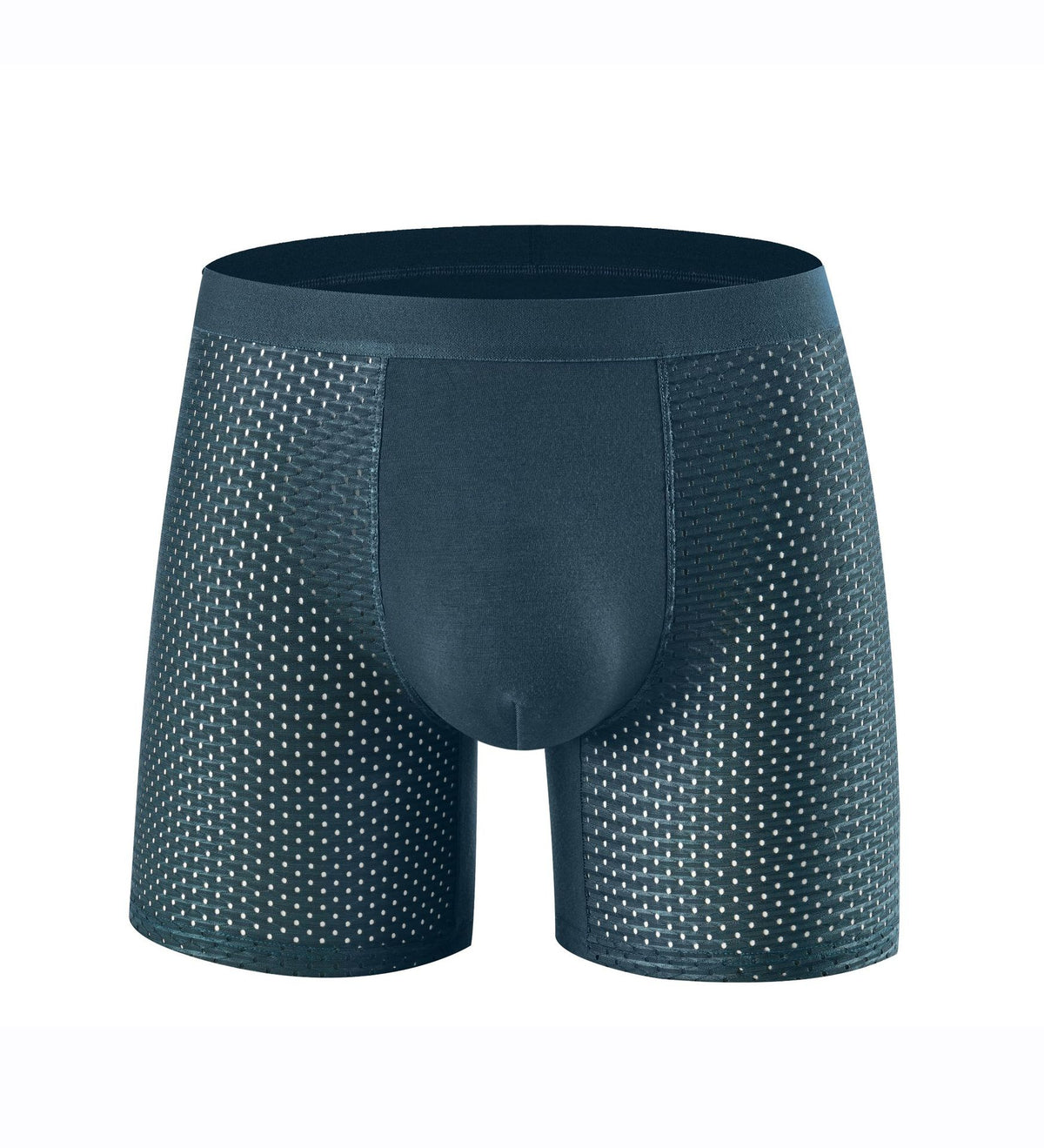 Men Mesh Underwear Sports Extended AntiWear Boxer Briefs Breathable QuickDry