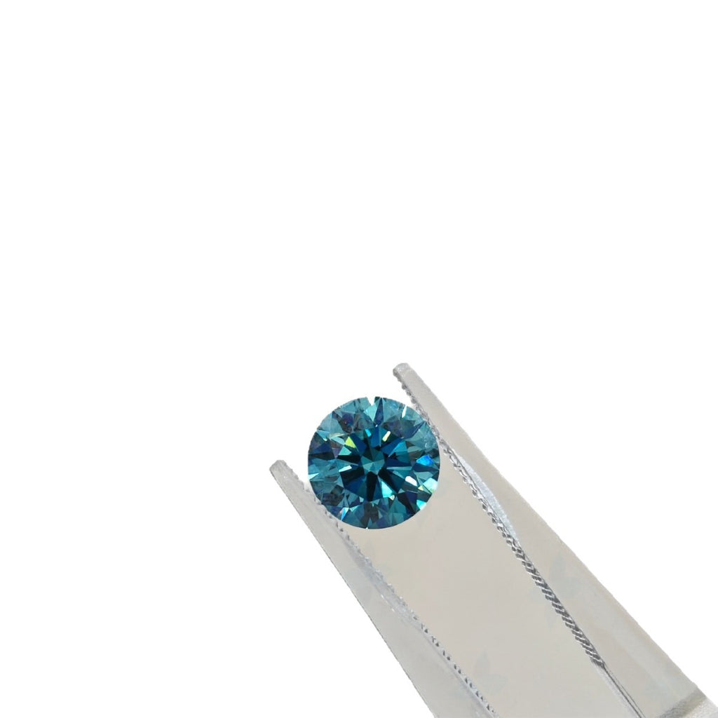 Round Blue Lab Grown Loose Diamond