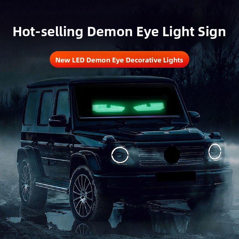 Car Devil Eye LED Sticker Dynamic Expression Light