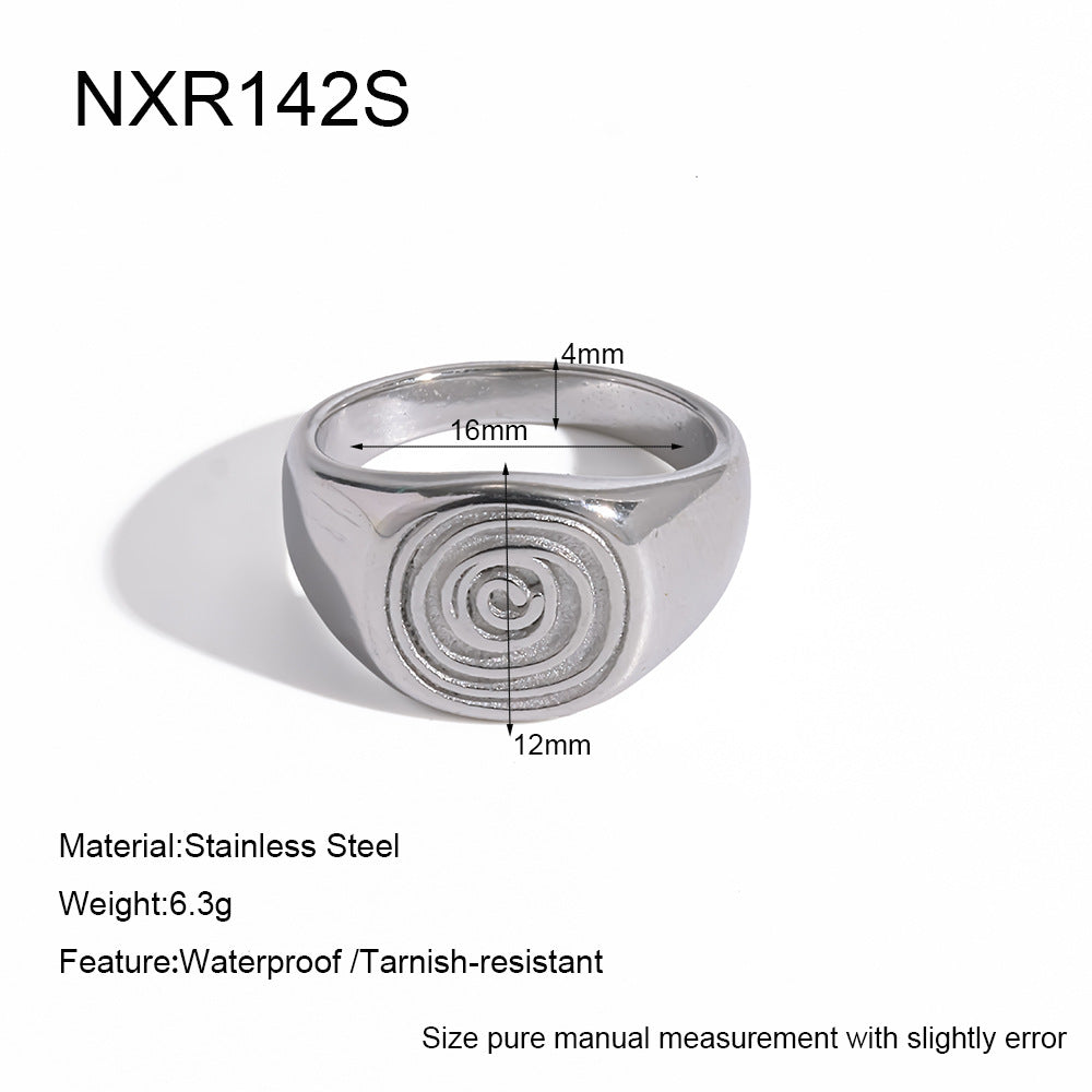 spiral fingerprint stamp ring
