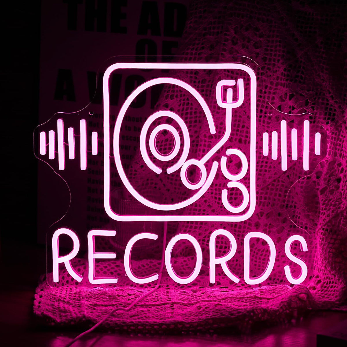Record Player LED Neon Light Sign teemdrop
