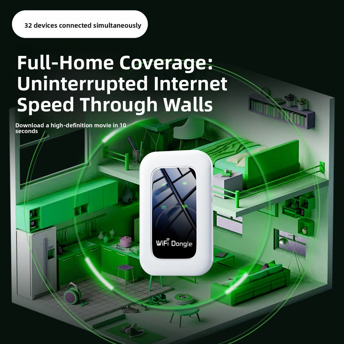 Portable WiFi6 Mobile Router with High-Speed Connectivity