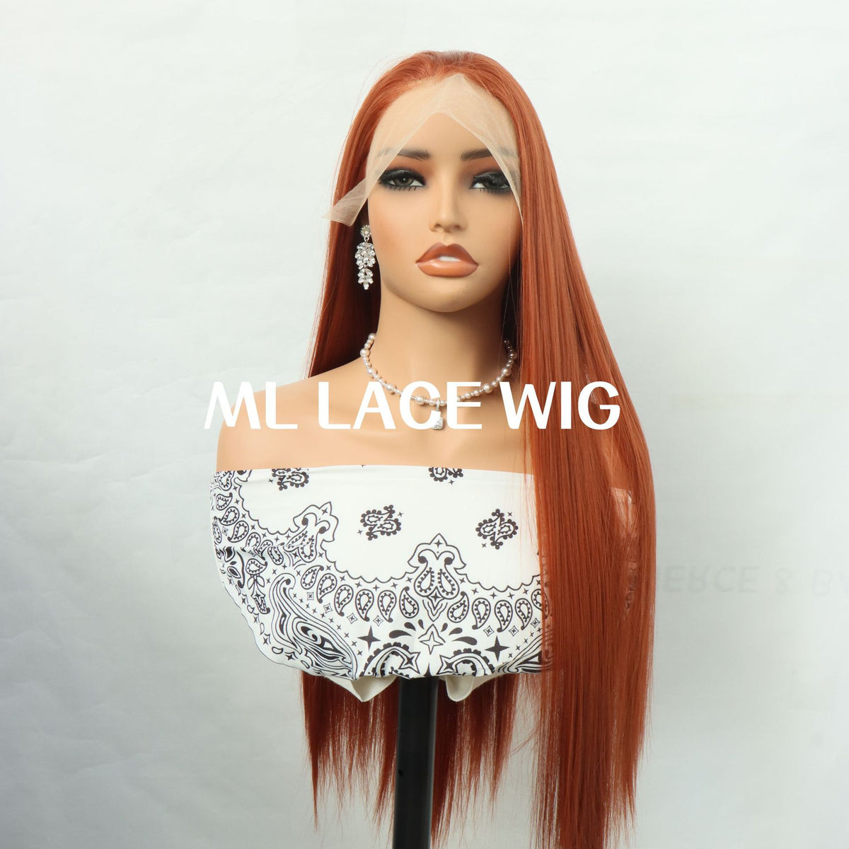 Front part of lace hand-woven wig