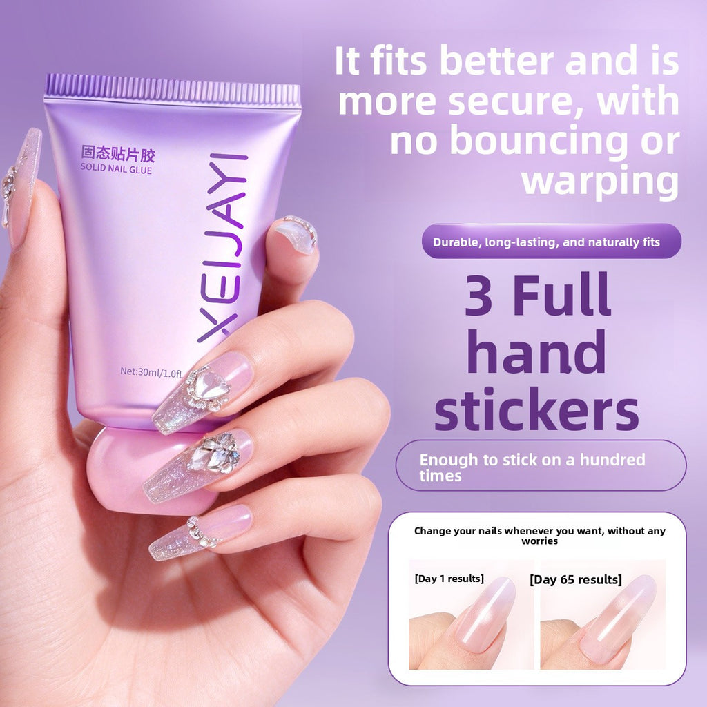 2026 Strong Hold Non-Rebound Solid Gel Adhesive for Wearable Nails teemdrop