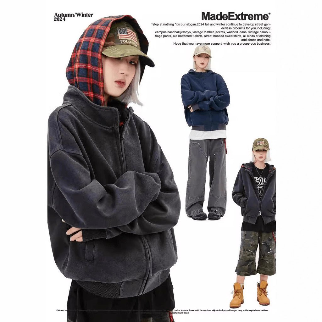 Fake two-piece hooded sweatshirt teemdrop