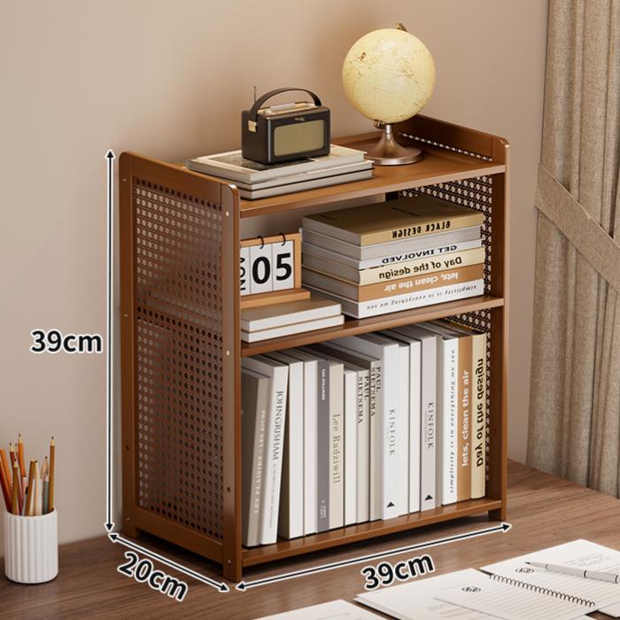 Minimalist Bamboo Multi-Layer Desktop Organizer Shelf teemdrop