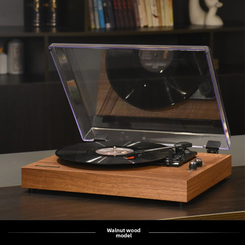 Home Retro European-style Wooden Black Glue Record Player teemdrop