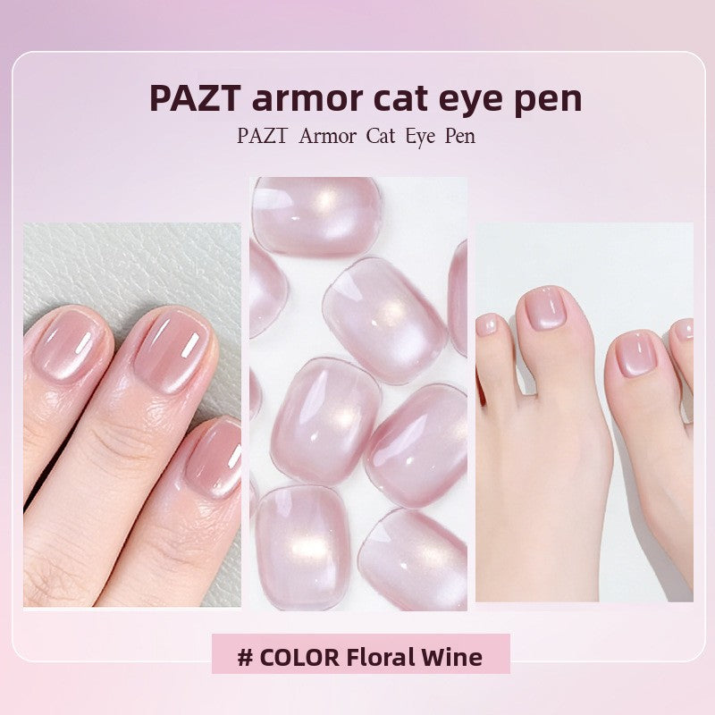 5-color cat-eye nail polish and nail art pen in one set