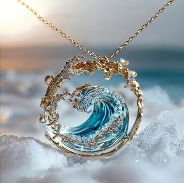Creative Wave Resin Decoration Jewelry Set