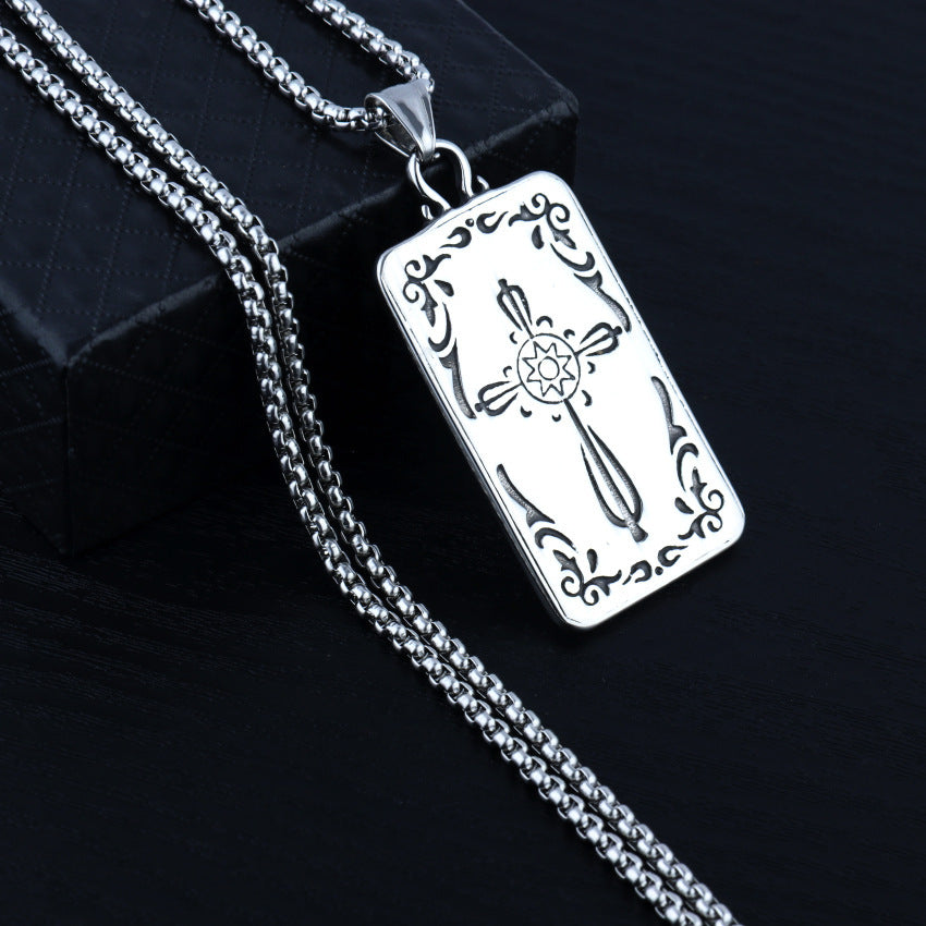 Tarot card necklace