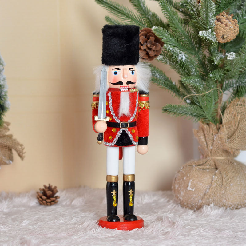 Russian Soldier Nutcracker Wooden Decoration Doll