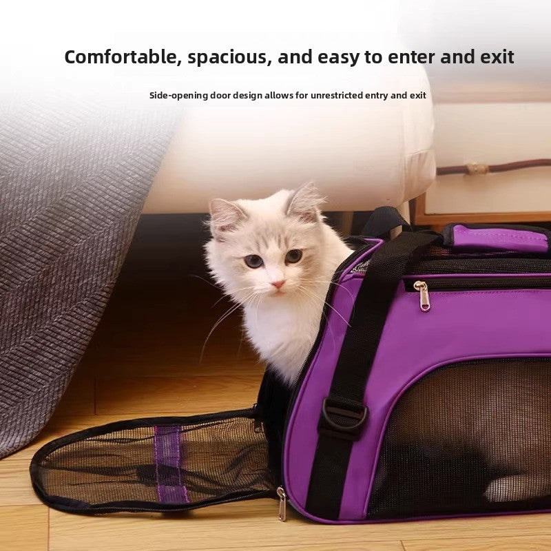 Foldable Breathable Oxford Pet Carrier Bag teemdrop