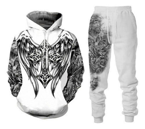 Printed Hooded Sweatshirt for Men